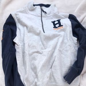 Tommy Hilfiger boys quarter-zip cotton pullover